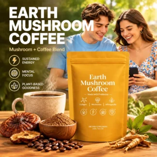 Mushroom Coffee Collagen Powder Supports Sweeping Exhaustion Reduce Stress Collagen Inulin Turkey Tail 230g Work and Study Adult